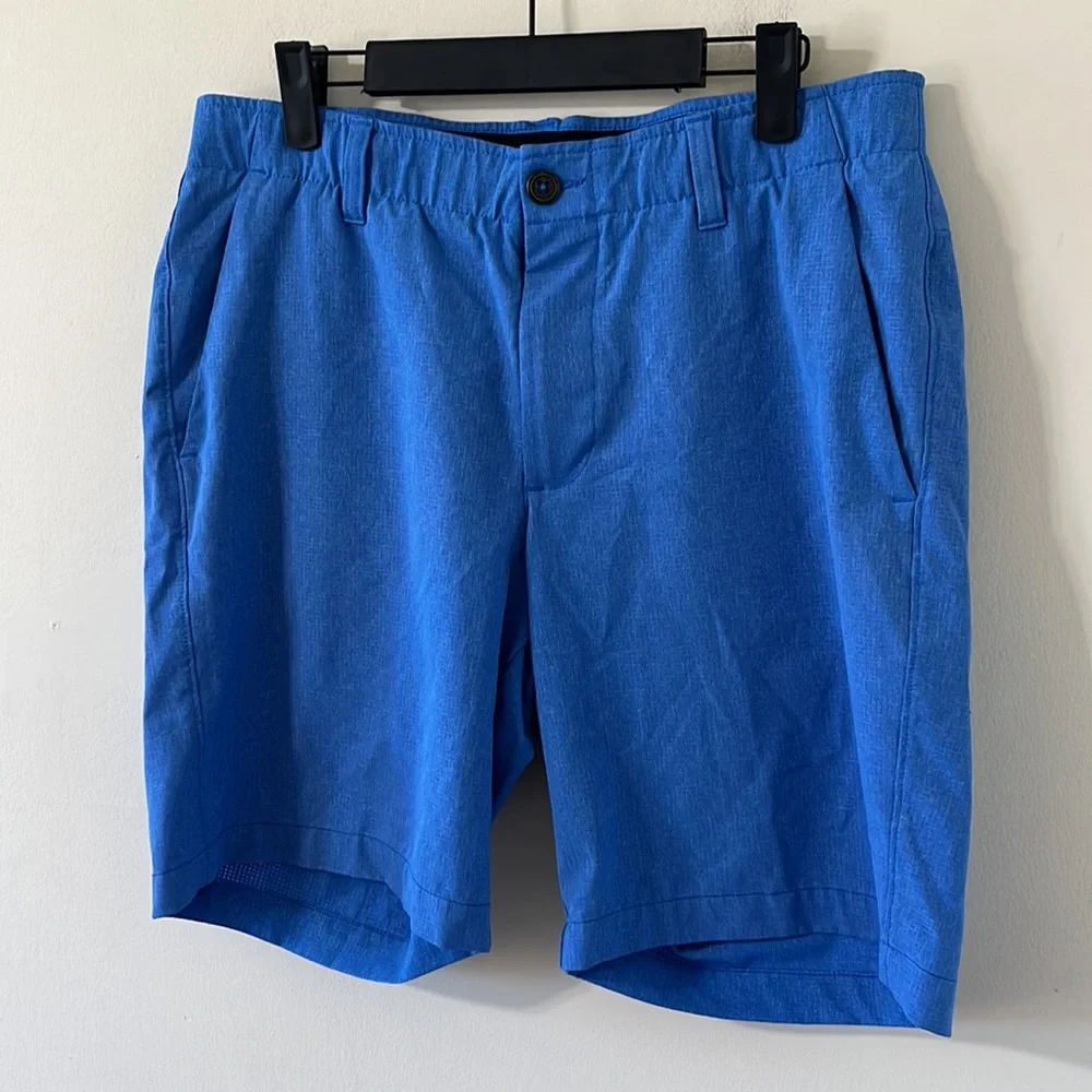 Under Armour Men’s Blue Showdown Flat Front Shorts Size 34 - Picture 3 of 9